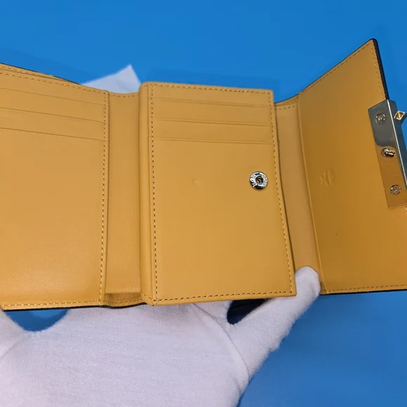 MCM Navy and Beige Leather Wallet - Picture 4 of 11